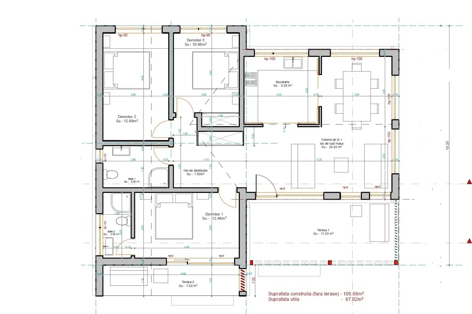 Proiecte case 3 dormitoare