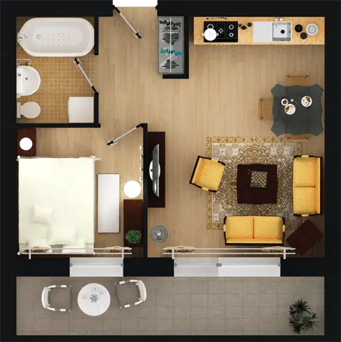 Casă SIP la cheie 50 m² – model Bucovina SIP