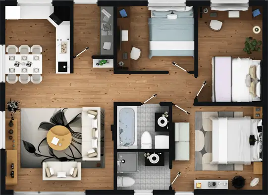 Casă SIP la cheie 100 m² – model Bucovina SIP