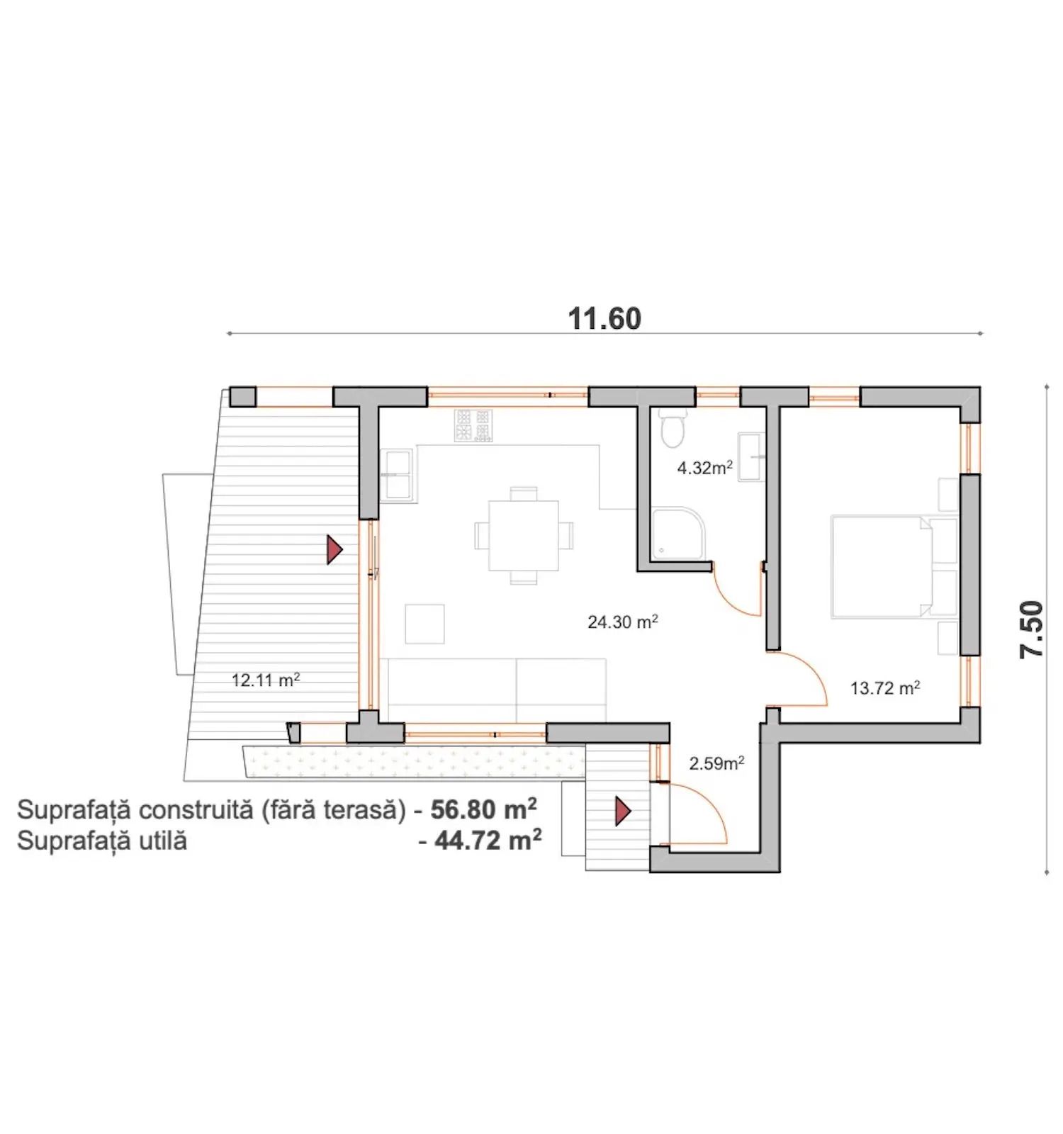 Proiect casă modernă – volumetrii curate și materiale contemporane