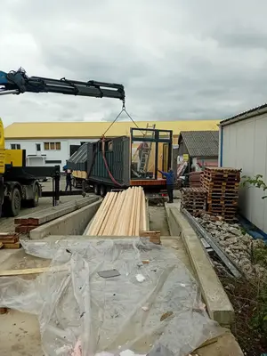 Casă SIP la cheie – montaj finalizat pe trailer